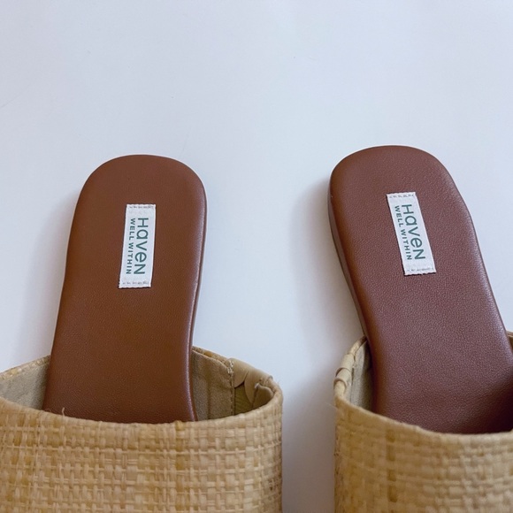 New Haven Well Within Raffia Mules Woven Boho Coastal Preppy Vacation Bohemian 7 - Picture 6 of 10